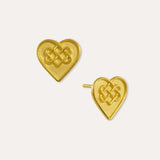 Infinity Love Knot Stud Gold Earrings | Sustainable Jewellery by Ottoman Hands