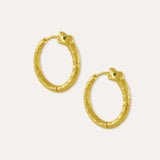 Rebirth Emerald Snake Hoop Earrings | Sustainable Jewellery by Ottoman Hands