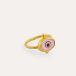 Alara Pink Evil Eye Ring | Sustainable Jewellery by Ottoman Hands