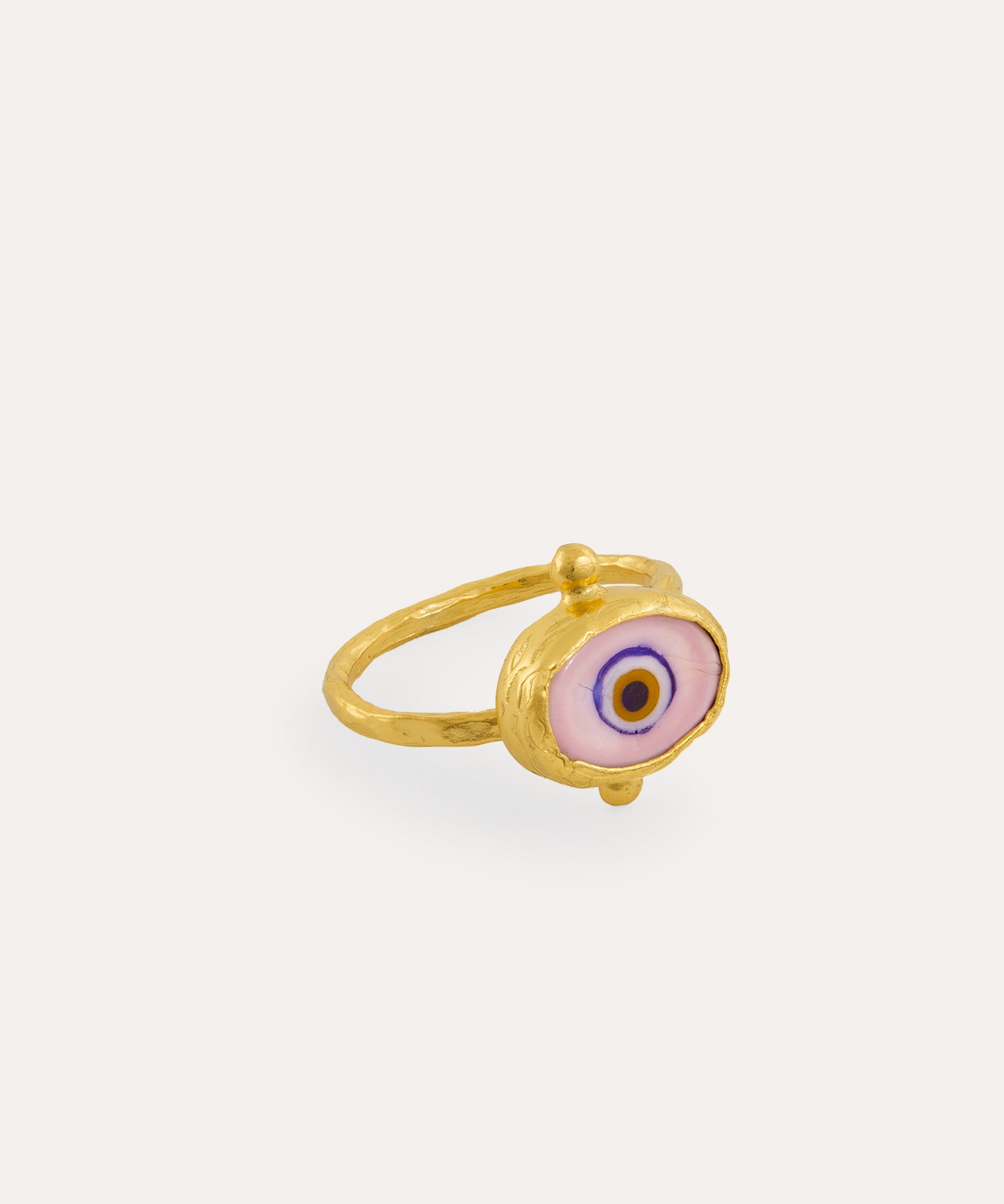 Alara Pink Evil Eye Ring | Sustainable Jewellery by Ottoman Hands