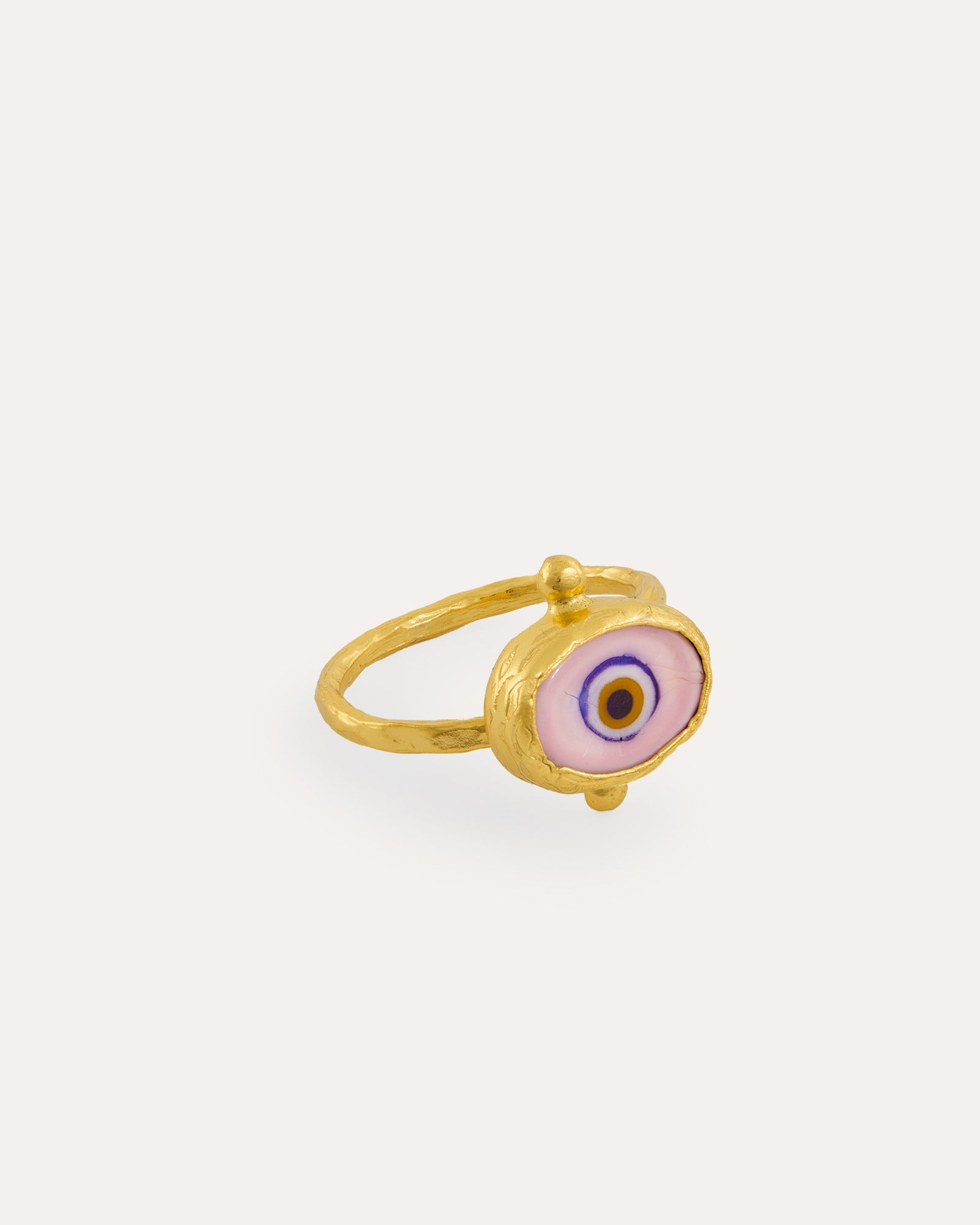 Alara Pink Evil Eye Ring | Sustainable Jewellery by Ottoman Hands