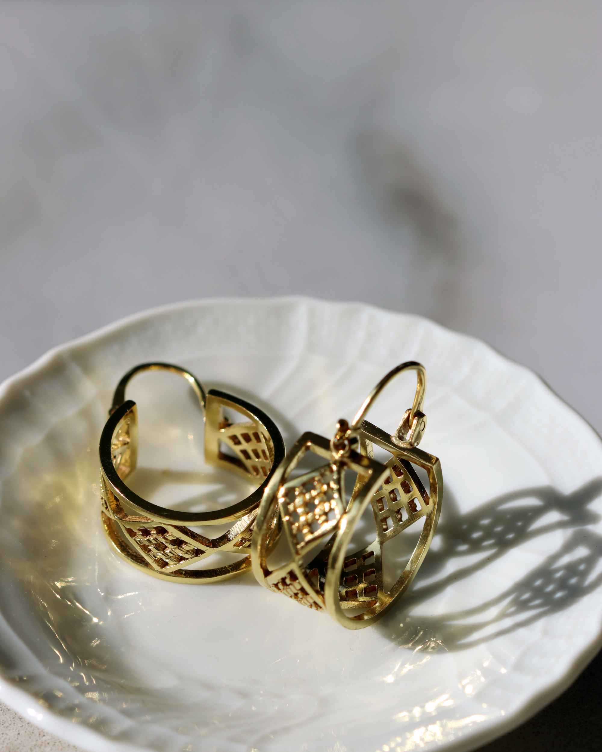 Zahak Castle Handcarved Hoop Earrings | Sustainable Jewellery by Ottoman Hands