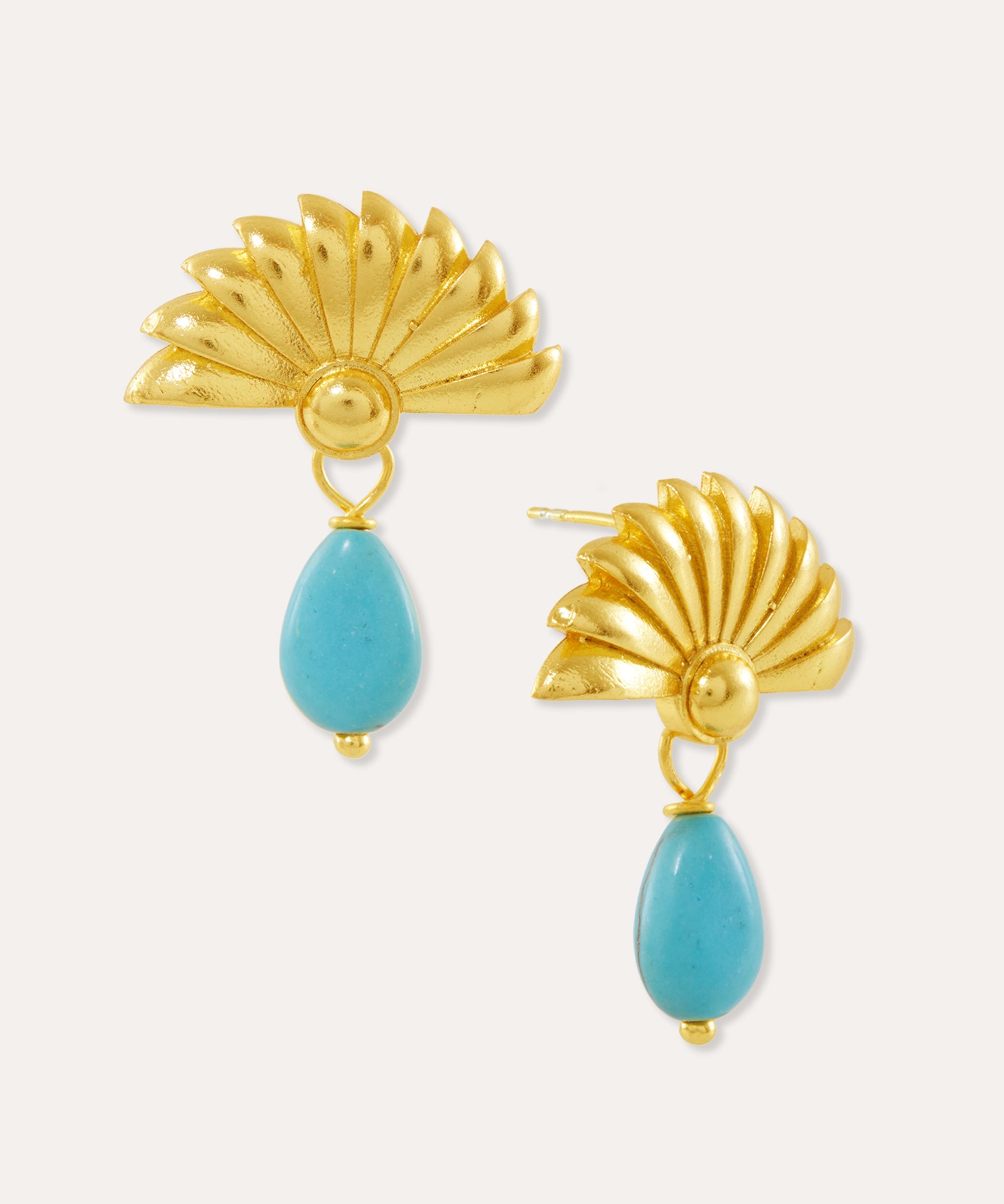 Chantal Turquoise Drop Stud Earrings | Sustainable Jewellery by Ottoman Hands