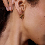 Stephanie Yeboah Anansi Red Crystal Stud Earrings | Sustainable Jewellery by Ottoman Hands