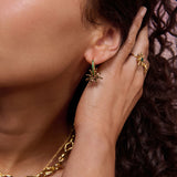 Stephanie Yeboah Nsoromma Star Hoop Earrings - Green | Sustainable Jewellery by Ottoman Hands