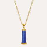 Minar Lapis Handcarved Pendant Necklace | Sustainable Jewellery by Ottoman Hands