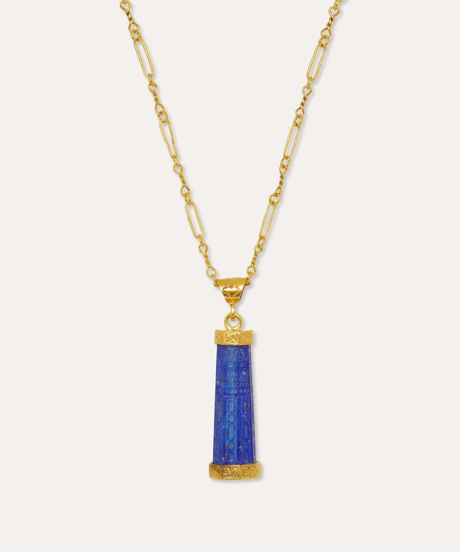 Minar Lapis Handcarved Pendant Necklace | Sustainable Jewellery by Ottoman Hands