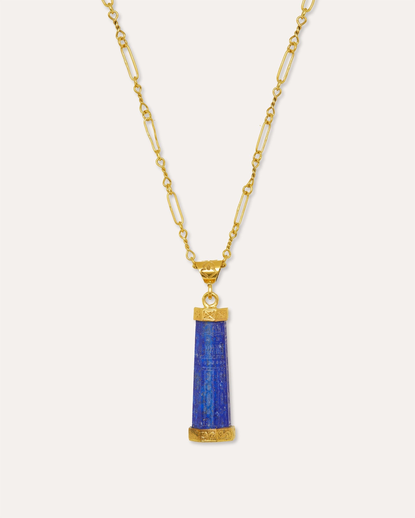 Minar Lapis Handcarved Pendant Necklace | Sustainable Jewellery by Ottoman Hands