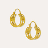 Zahak Castle Handcarved Hoop Earrings | Sustainable Jewellery by Ottoman Hands