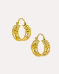 Zahak Castle Handcarved Hoop Earrings | Sustainable Jewellery by Ottoman Hands