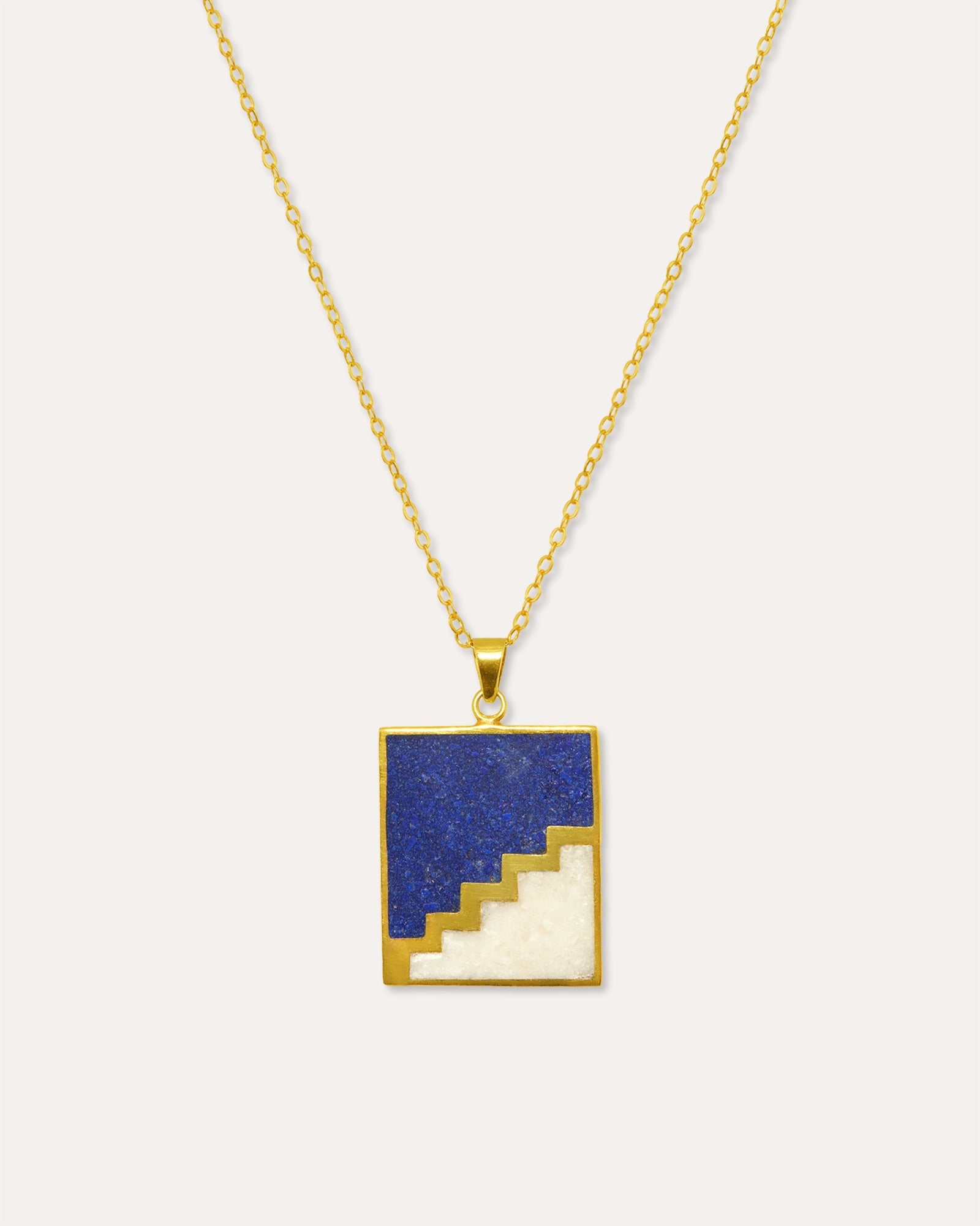 Stairs to Future Lapis Pendant Necklace | Sustainable Jewellery by Ottoman Hands