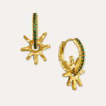 Stephanie Yeboah Nsoromma Star Hoop Earrings - Green | Sustainable Jewellery by Ottoman Hands