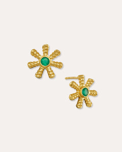 Stephanie Yeboah Anansi Green Onyx Stud Earrings | Sustainable Jewellery by Ottoman Hands