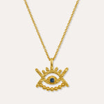 Stephanie Yeboah Abode Santann Eye Pendant Necklace - Blue | Sustainable Jewellery by Ottoman Hands