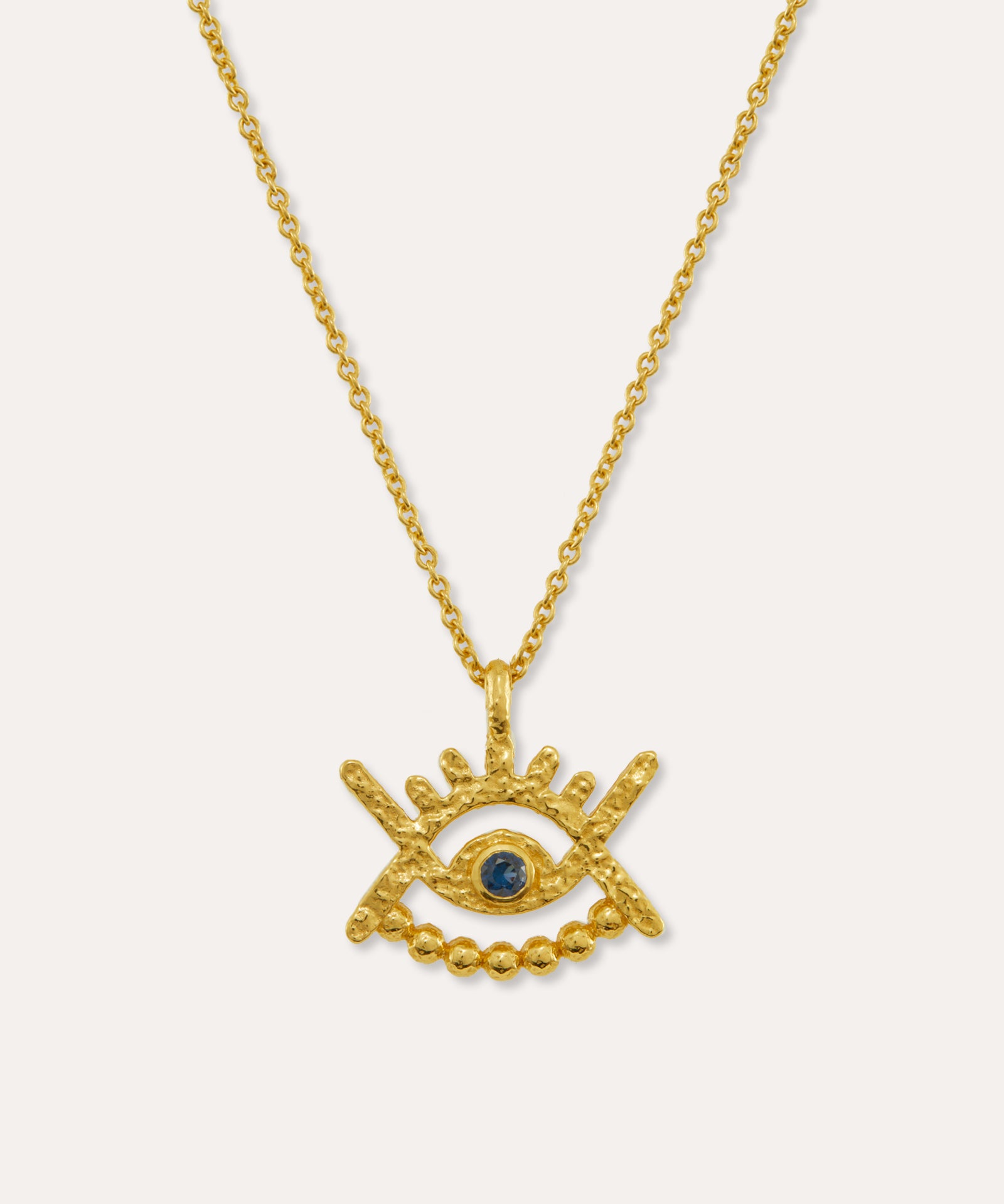 Stephanie Yeboah Abode Santann Eye Pendant Necklace - Blue | Sustainable Jewellery by Ottoman Hands