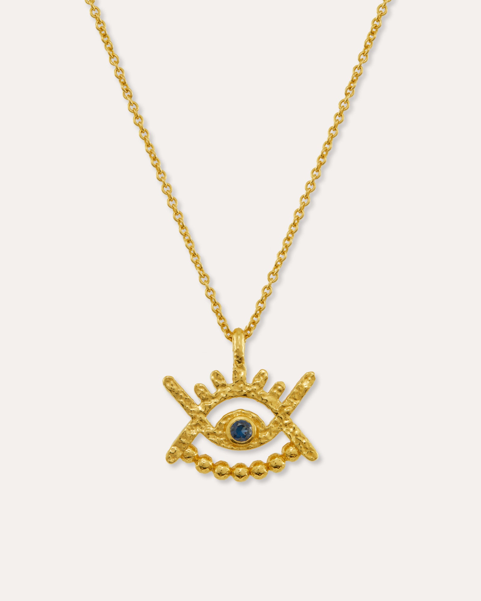 Stephanie Yeboah Abode Santann Eye Pendant Necklace - Blue | Sustainable Jewellery by Ottoman Hands