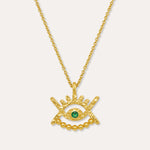 Stephanie Yeboah Abode Santann Eye Pendant Necklace - Green | Sustainable Jewellery by Ottoman Hands