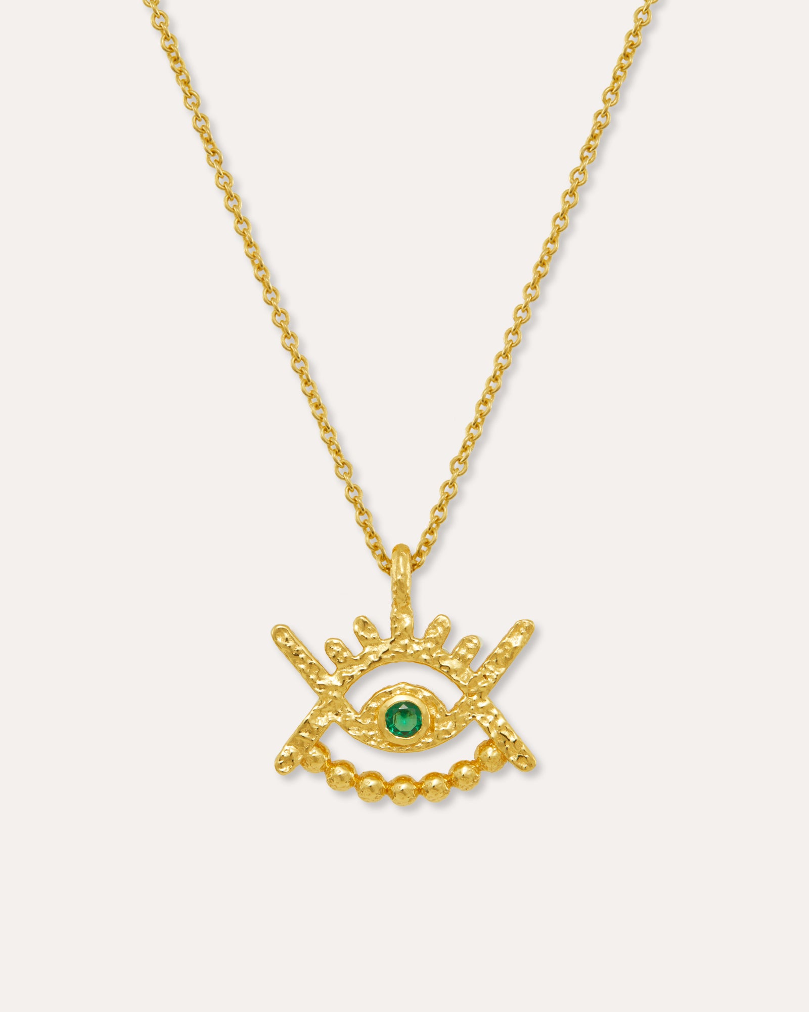 Stephanie Yeboah Abode Santann Eye Pendant Necklace - Green | Sustainable Jewellery by Ottoman Hands