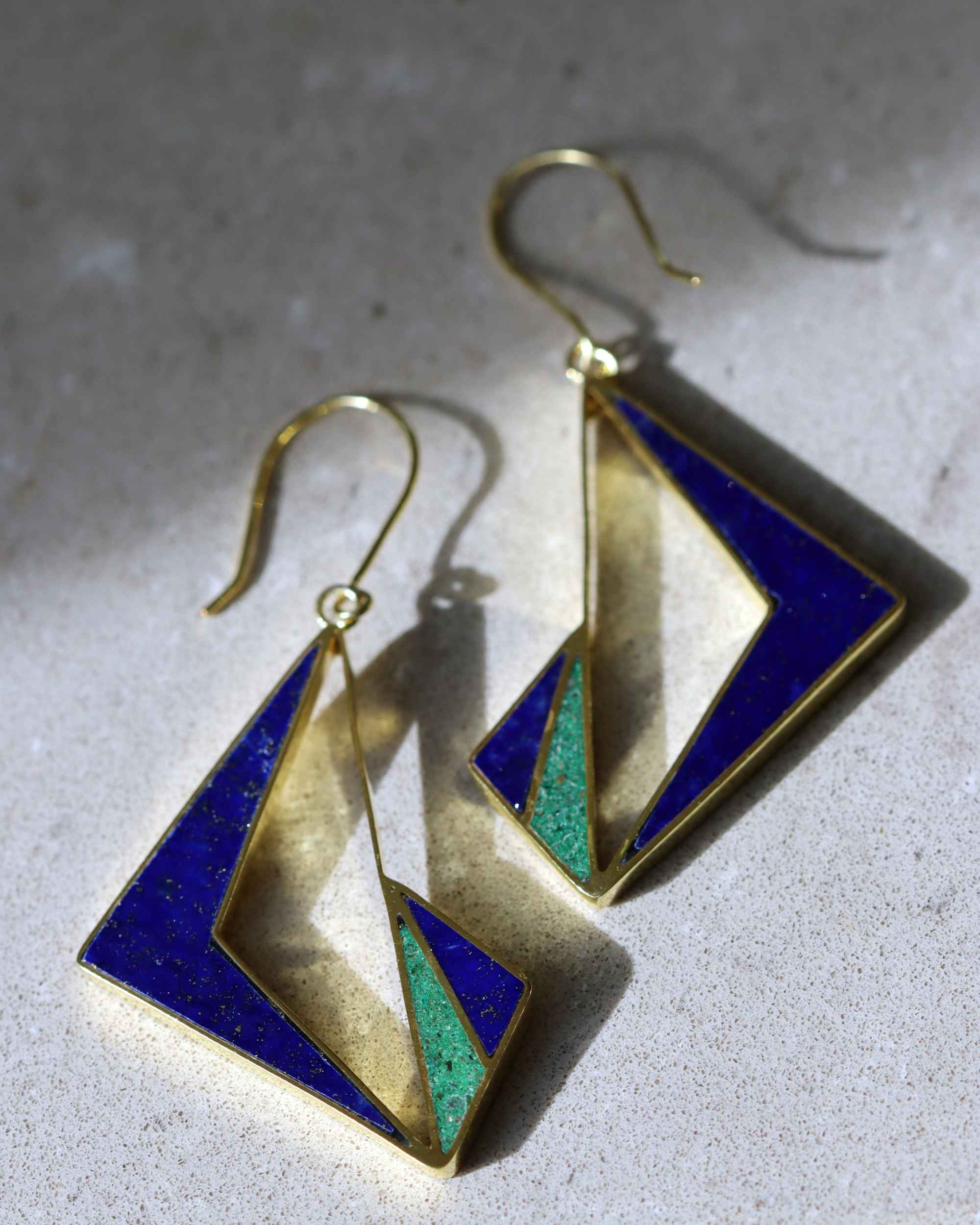 Tolo Lapis Drop Earrings | Sustainable Jewellery by Ottoman Hands