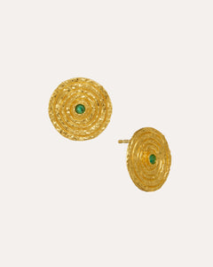 Stephanie Yeboah Adinkrahene Green Onyx Stud Earrings | Sustainable Jewellery by Ottoman Hands