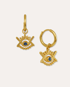 Stephanie Yeboah Abode Santann Eye Hoop Earrings - Blue | Sustainable Jewellery by Ottoman Hands