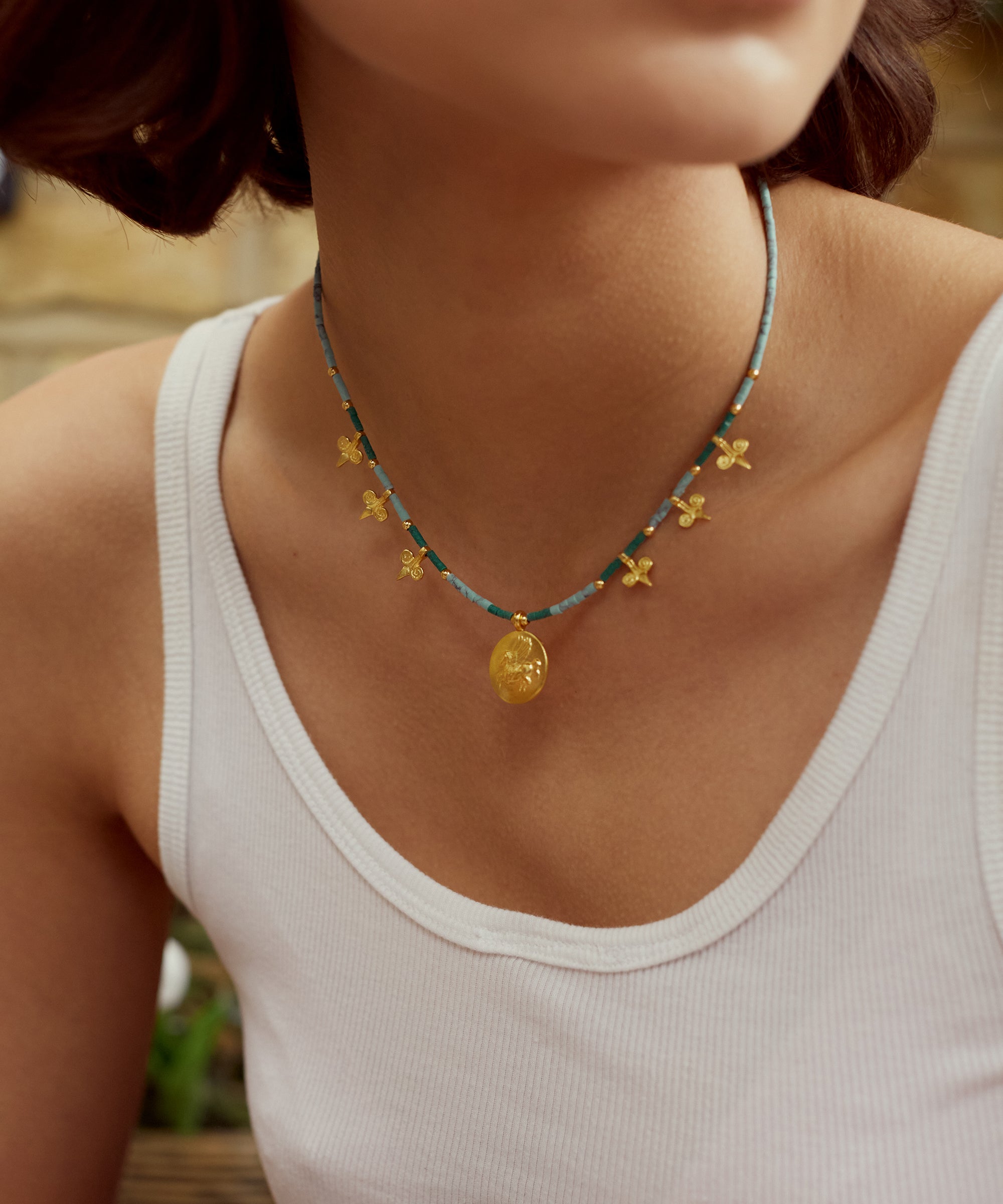 Pegasus Beaded Pendant Necklace | Sustainable Jewellery by Ottoman Hands