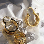 Zahak Castle Handcarved Hoop Earrings | Sustainable Jewellery by Ottoman Hands