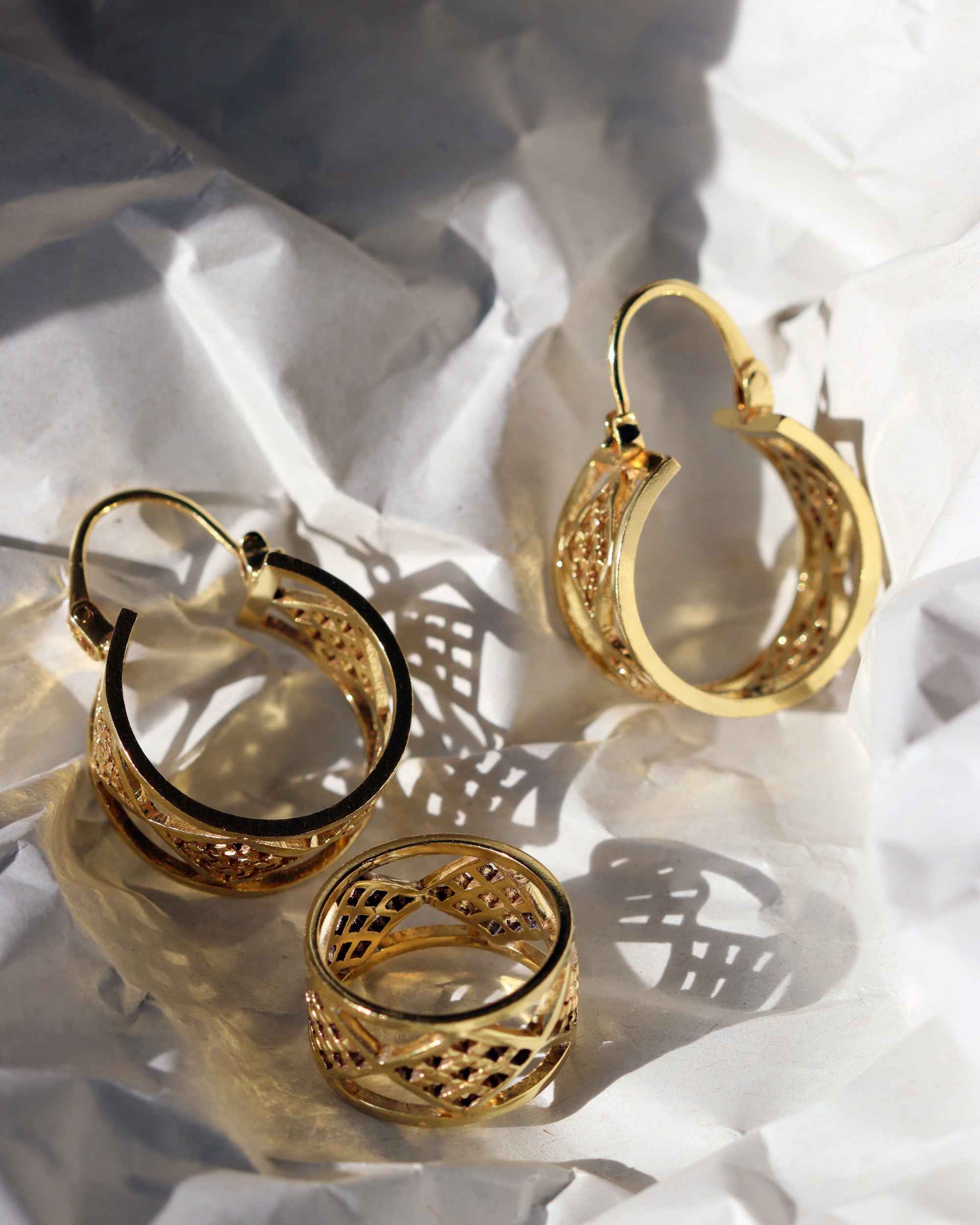 Zahak Castle Handcarved Hoop Earrings | Sustainable Jewellery by Ottoman Hands