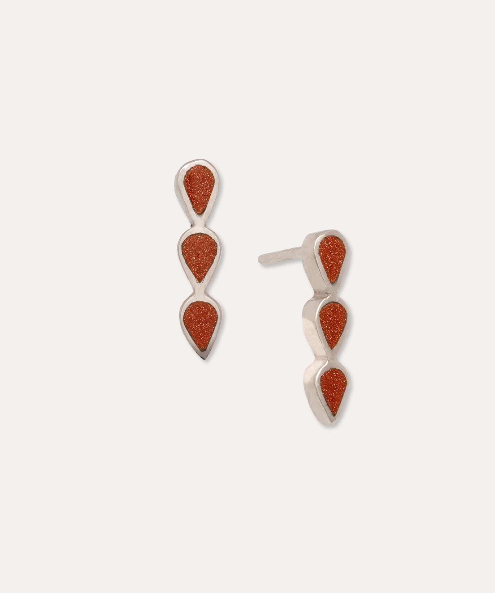 Aventurine Stud Earrings | Sustainable Jewellery by Ottoman Hands