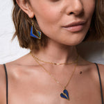 Broken Heart Lapis Pendant Necklace | Sustainable Jewellery by Ottoman Hands