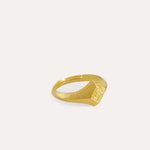 Greek Key Gold Signet Ring | Sustainable Jewellery by Ottoman Hands