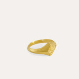 Greek Key Gold Signet Ring | Sustainable Jewellery by Ottoman Hands