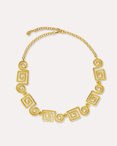 Megara Geometric Spiral Necklace | Sustainable Jewellery by Ottoman Hands