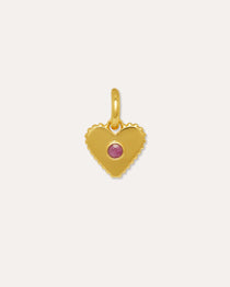 Ruby Heart Charm | Sustainable Jewellery by Ottoman Hands