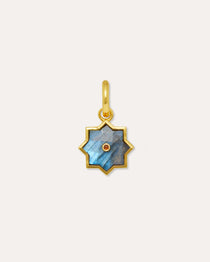 Labradorite and Carnelian Star Charm | Sustainable Jewellery by Ottoman Hands