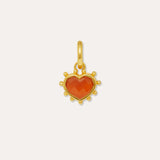 Red Onyx Heart Charm