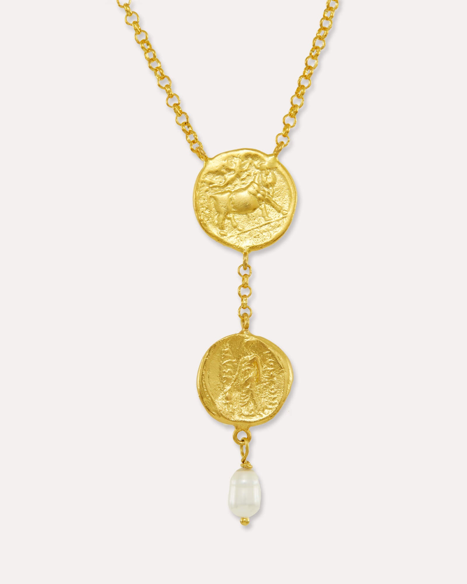 Odella Gold and Pearl Pendant Necklace | Sustainable Jewellery by Ottoman Hands