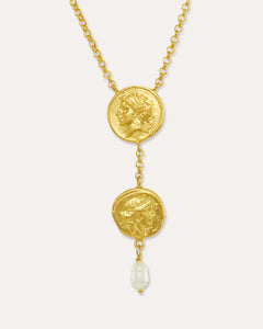 Odella Gold and Pearl Pendant Necklace | Sustainable Jewellery by Ottoman Hands