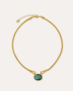 Daphne Emerald Chain Necklace | Sustainable Jewellery by Ottoman Hands