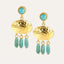 Estelle Turquoise Drop Stud Earrings | Sustainable Jewellery by Ottoman Hands