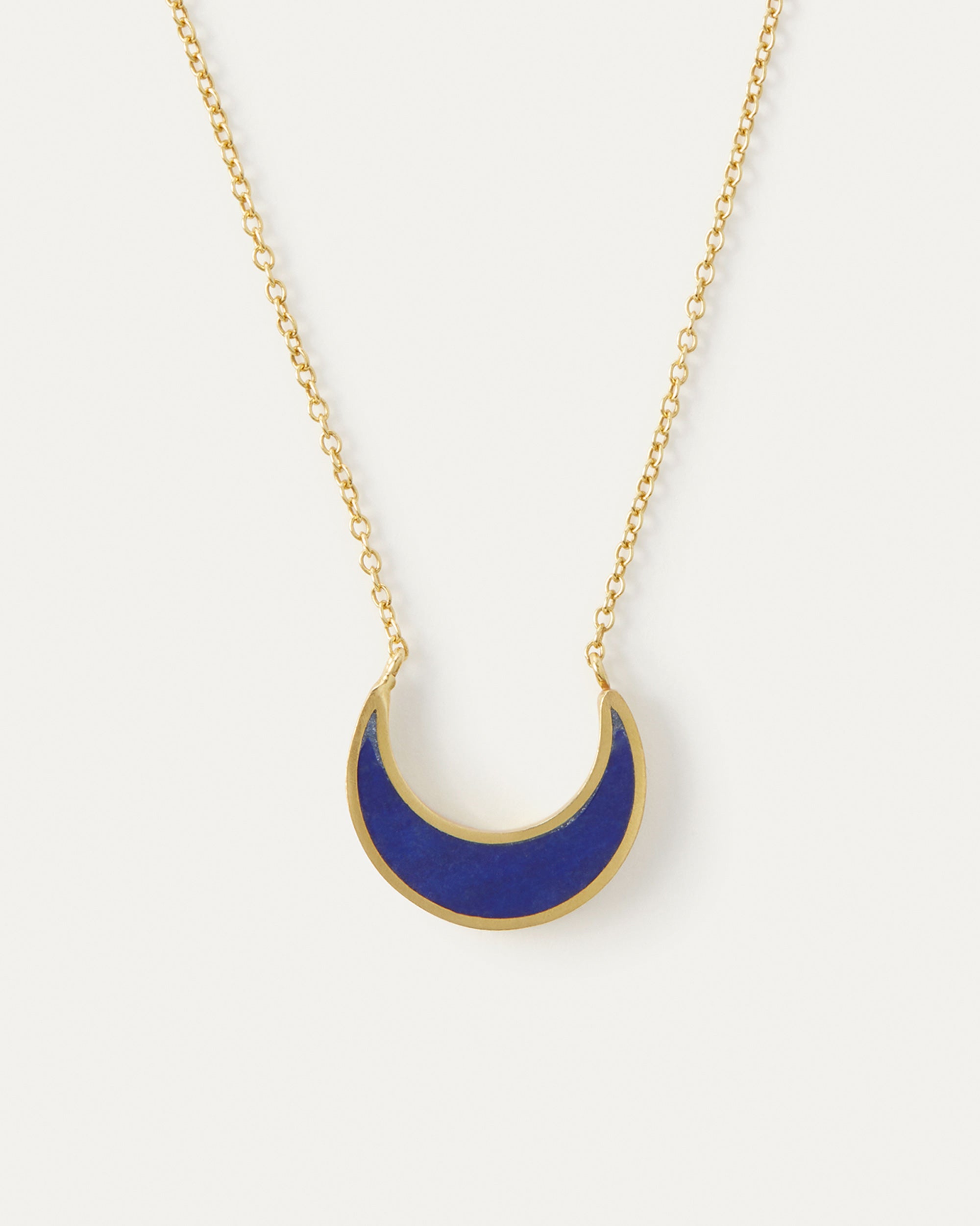 Farah Lapis Crescent Moon Pendant Necklace | Sustainable Jewellery by Ottoman Hands