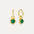 Esther Emerald and Pearl Drop Hoop Earrings | Sustainable Jewellery by Ottoman Hands