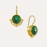 Domna Emerald Drop Earrings | Sustainable Jewellery by Ottoman Hands