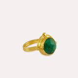 Domna Emerald Cocktail Ring | Sustainable Jewellery by Ottoman Hands