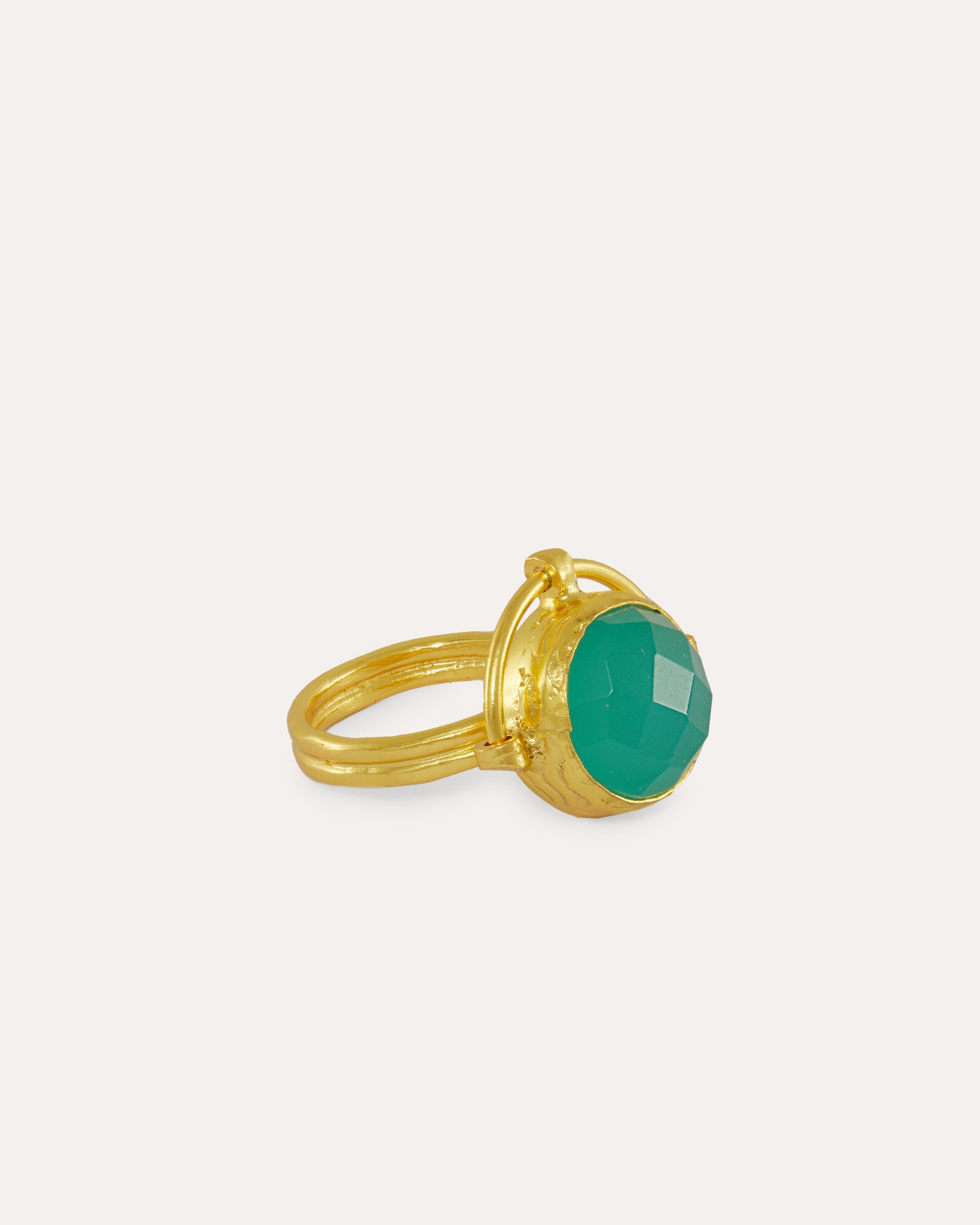 Domna Aqua Chalcedony Cocktail Ring | Sustainable Jewellery by Ottoman Hands