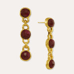 Ela Ruby Drop Earrings | Sustainable Jewellery by Ottoman Hands