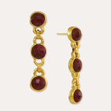 Ela Ruby Drop Earrings | Sustainable Jewellery by Ottoman Hands