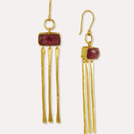 Yasmin Ruby Drop Earrings | Sustainable Jewellery by Ottoman Hands