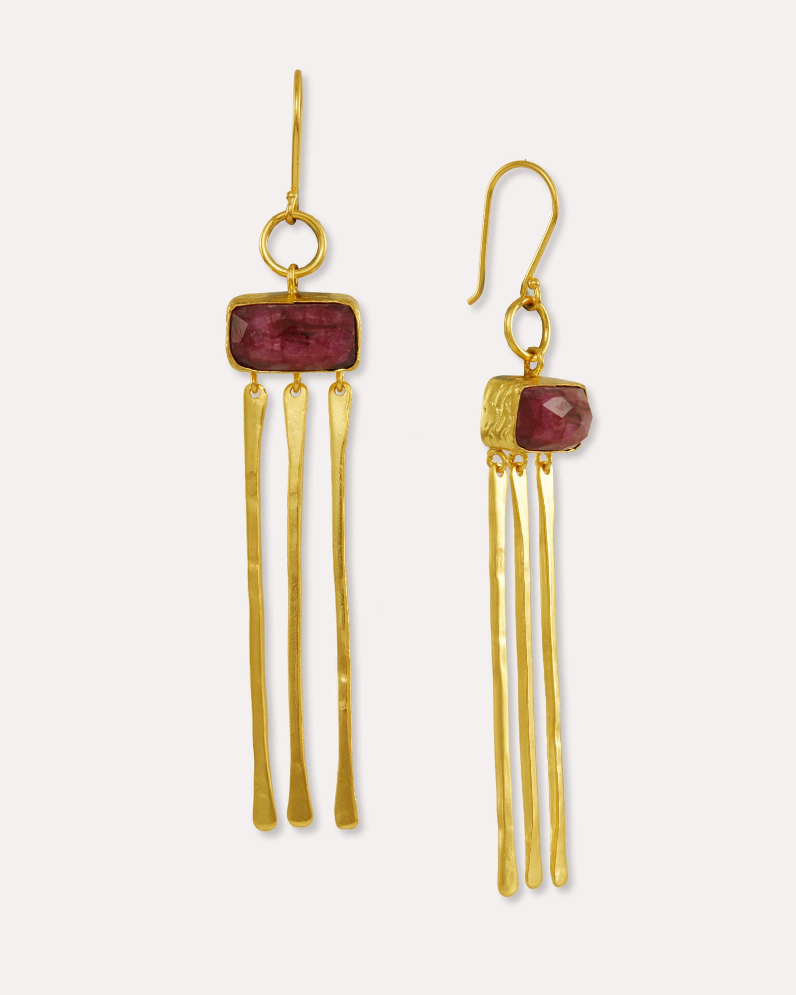 Yasmin Ruby Drop Earrings | Sustainable Jewellery by Ottoman Hands