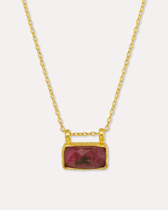 Alessa Ruby Pendant Necklace | Sustainable Jewellery by Ottoman Hands